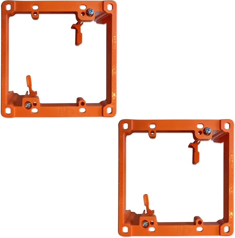 BWP Low Voltage Mounting Bracket 2 Gang, 10 Pack for Dual Gang Wall Plate, Telephone Wires, Network Cables, HDMI, Coaxial, Speaker Cables - Low Voltage Box Cable Wall Plate Bracket, Mud Ring - Image 1